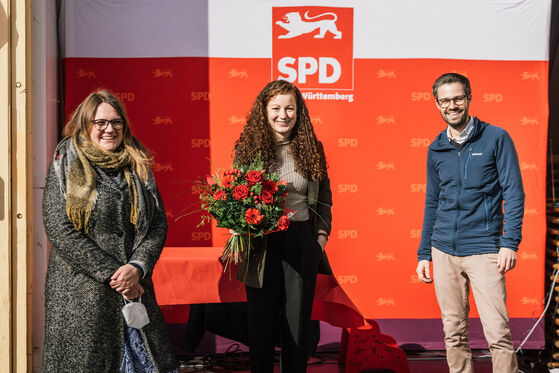 Viviane Sigg, Julia Söhne und Julien Bender (von links nach rechts)