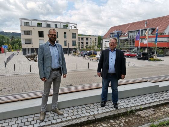 Bürgermeister Ralf Ulbrich (von links) und SPD-Bundestagskandidat Mirko Witkowski. Foto: Tanja Witkowski
