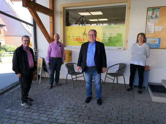 Erwin Hauser (von links) mit Klaus Schätzle, Mirko Witkowski und Traude Mangold.