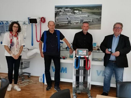 Ruth Lebold (von links), Volker Bertram, Frank Hägele und Mirko Witkowski