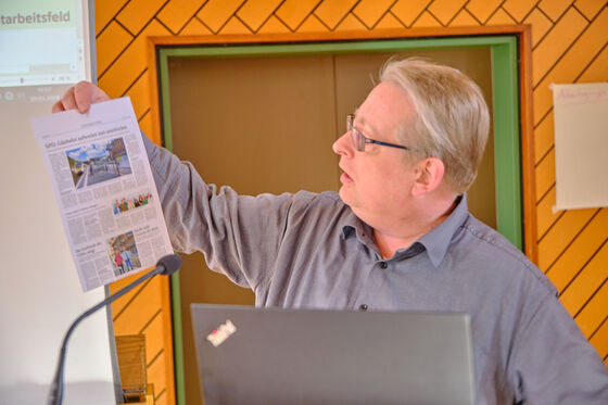 Mirko Witkowski bei der Gründungskonferenz von ProGäubahn